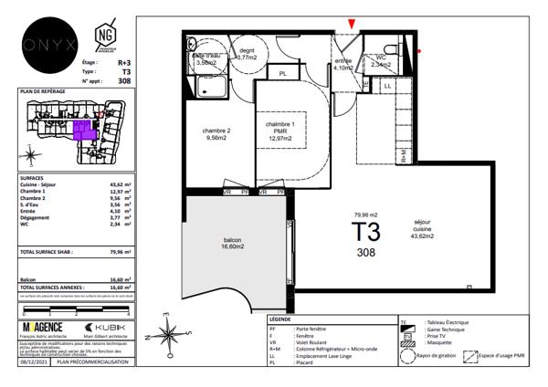 Appartement 3 pièces 79.93 m2