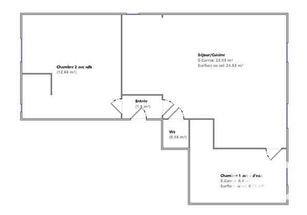 Appartement à vendre 3 pièces 48 m² Paris 18