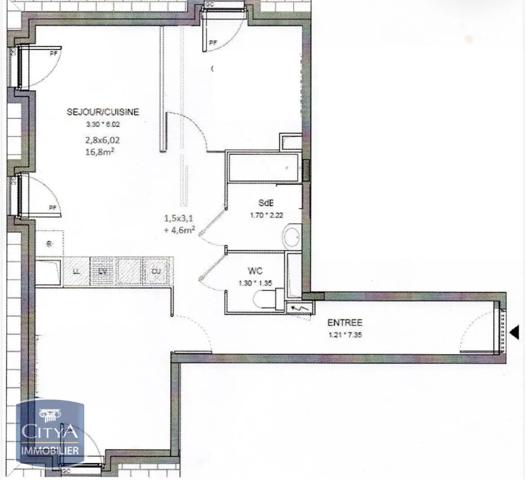 Appartement à louer 3 pièces 54.9m² Dourdan (91410)