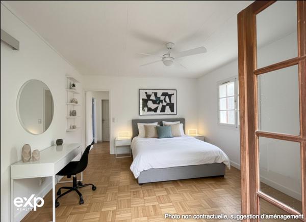 Maison de plain-pied 4 pièces avec terrasse couverte et jardin arboré