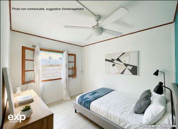 Maison de plain-pied 4 pièces avec terrasse couverte et jardin arboré