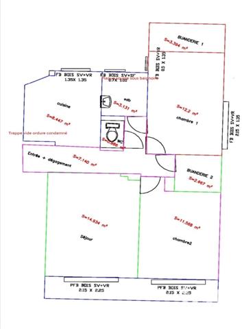 Appartement à vendre 3 pièces 64,47 m² Chatou