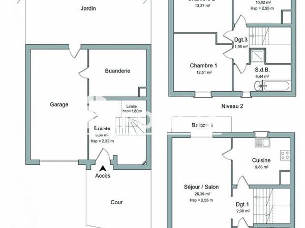Location Maison 5 pièces 98.39 m² - 6 RUE GOURAUD Montignt Les Metz 57950