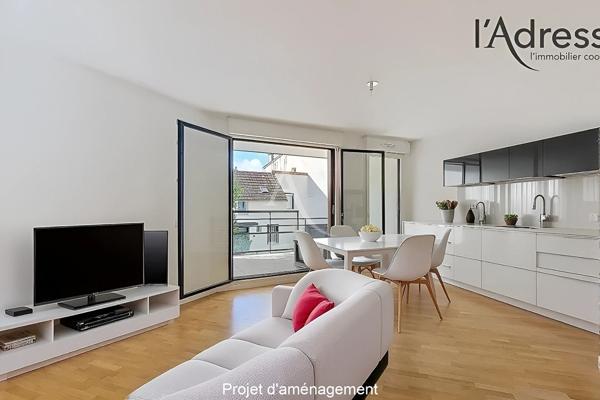 SURESNES/ QUARTIER LIBERTE appartement 2 pièces de 46 m² avec terrasse + balcon et parking