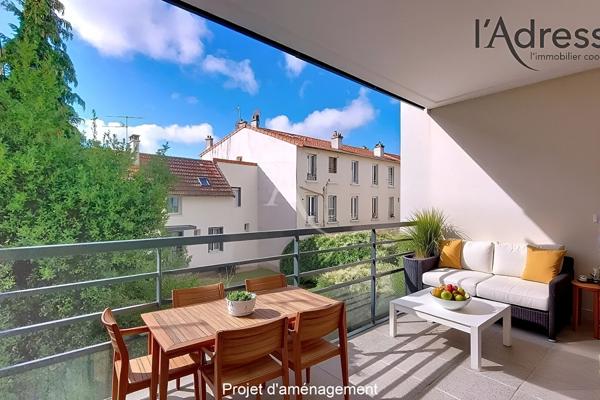 SURESNES/ QUARTIER LIBERTE appartement 2 pièces de 46 m² avec terrasse + balcon et parking