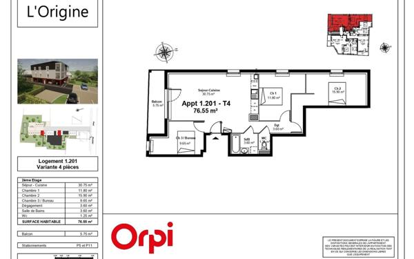 Appartement à vendre    4 pièces • 77 m2 Saint-Jean-de-la-Ruelle