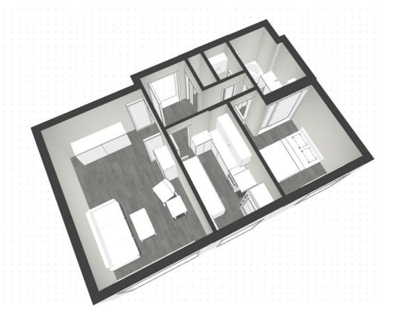 Appartement 2 pièces - 44 m² Exclusivité efficity