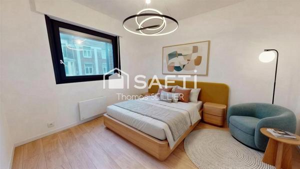 Superbe T2 rénové de 38 m² avec garage – Croix (centre)