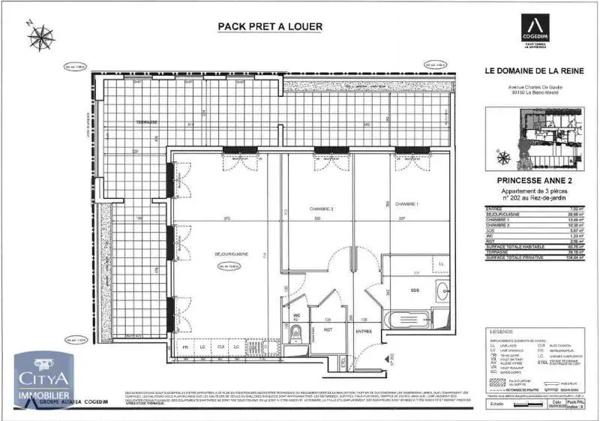 Appartement à louer 3 pièces 65.76m² Le Blanc-Mesnil (93150)