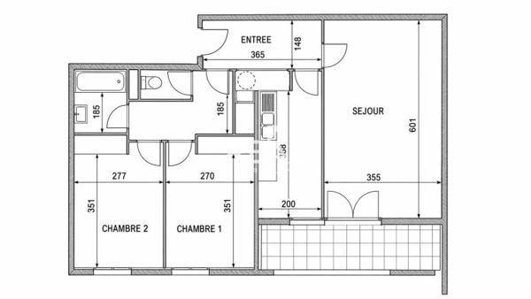 Appartement 3 pièces de 68 m² à vendre à Bordeaux – Caudéran