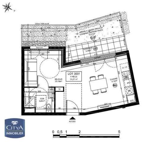 Appartement à louer 1 pièce 31.27m² Creil (60100)