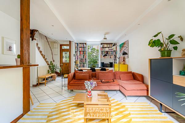 Maison familiale avec jardin intimiste et studio indépendant.