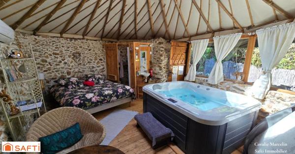 UNIQUE : Propriété de Charme avec Villa & 3 Yourtes de Luxe