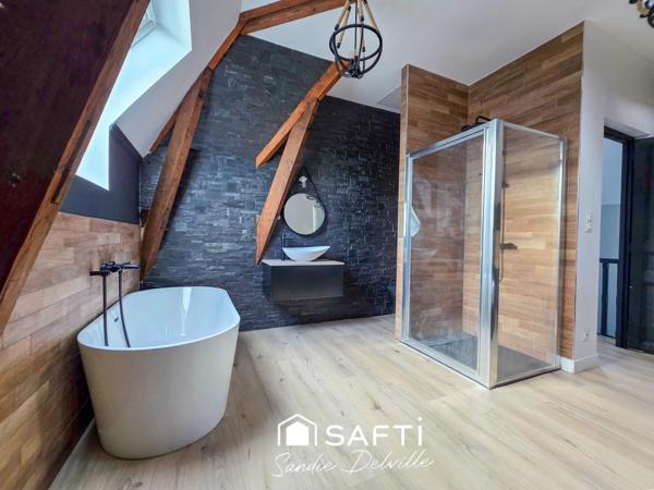 Appartement type maison 4 pièces- 124m²- 3ch- garage