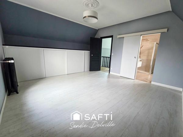 Appartement type maison 4 pièces- 124m²- 3ch- garage