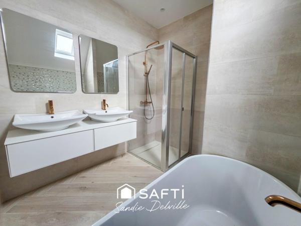 Appartement type maison 4 pièces- 124m²- 3ch- garage