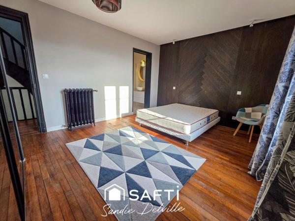 Appartement type maison 4 pièces- 124m²- 3ch- garage