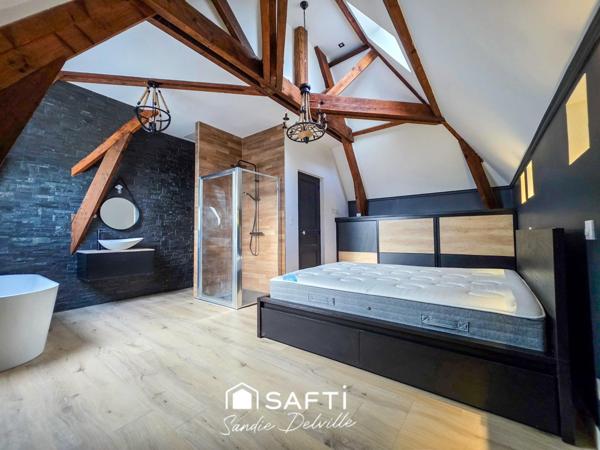 Appartement type maison 4 pièces- 124m²- 3ch- garage