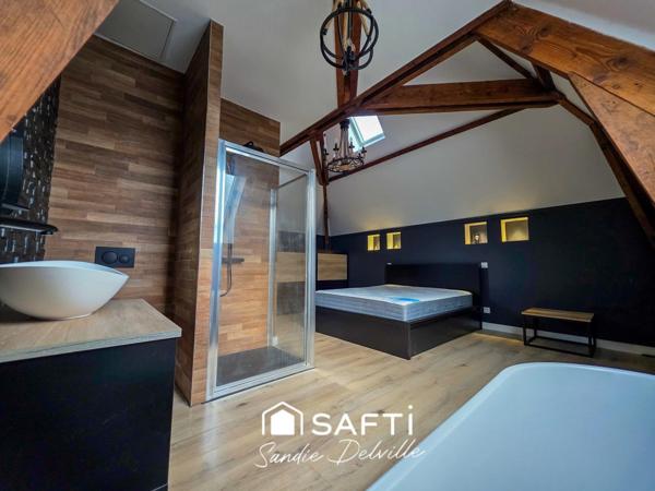 Appartement type maison 4 pièces- 124m²- 3ch- garage