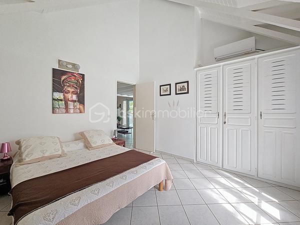 EXCLUSIVITE 
Delphine MIRANDA pour BSK Immobilier

Saint François , dans un lotissement prisé pour son emplacement et sa quiétude je vous propose cette jolie villa d'habitation d'une surface habitable de 102 m2 (82,43 m2 Carrez) édifiée sur deux niveaux sur une parcelle plane de 383 m2.
Entrée par portail électrique avec portillon de sécurité, le jardin paysagé tiré au cordeau vous offre un extérieur sans contrainte d'entretien , une piscine au sel avec douche extérieure , un carport et un grand garage fermé de 20 m2.
La terrasse abritée orientée jardin vous permettra également de profiter de la douceur du climat caribéen.
La maison propose un grand salon - séjour avec belle hauteur sous plafond, une cuisine ouverte aménagée et équipée , une grande chambre climatisée avec placards de rangements, une deuxième chambre version suite parentale avec placards, salle d'eau douche à l'italienne et toilettes, une deuxième salle d'eau et un toilette invité.
Pour compléter l'ensemble, à l'étage en mezzanine fermée une troisième chambre climatisée.
Aucun travaux à prévoir , l'entretien est irréprochable il est important de le souligner, vous disposez d'un bien clé en main prêt à l'emploi.

Ses atouts majeurs : 
- emplacement 
- peu d'entretien extérieur
- garage fermé 
- climatisations et ventilateurs plafonniers 
- moustiquaires intégrées sur chaque fenêtres
- 2 citernes tampon de 1250 litres soit 2500 litres à disposition
- piscine au sel 
- vendu meublé clé en main 
- 2 places de parking intérieur et une en extérieur 
- aucun travaux 

Clairement c'est un coup de coeur clé en main, n'hésitez pas à me contacter pour de plus amples informations, accéder à la vidéo de la villa , échanger sur votre projet et positionner une visite.
Merci de privilégier l'appel ou message par whatsapp.