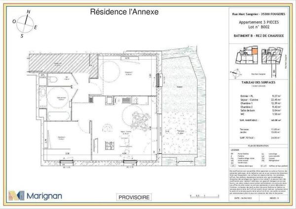 Appartement 3 pièces                                        - 35300 Fougères Réf : 2398