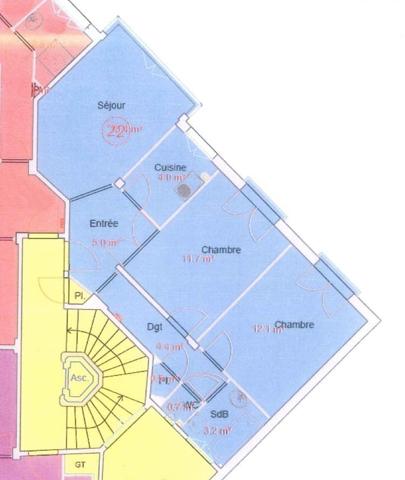 Appartement 3 pièces de 56 m² à Paris (75020)