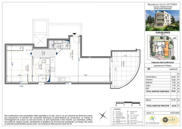 Appartement Saint Raphael 3 pièce(s) 54m2