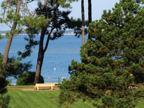 Type 2 avec cabine en première ligne au Moulleau aperçu Bassin, deux balcons, parking