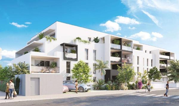 Dpt Pyrénées Orientales (66), à vendre PERPIGNAN appartement 3 pièces de 67.28 m² avec terrasse, jardin et parkings