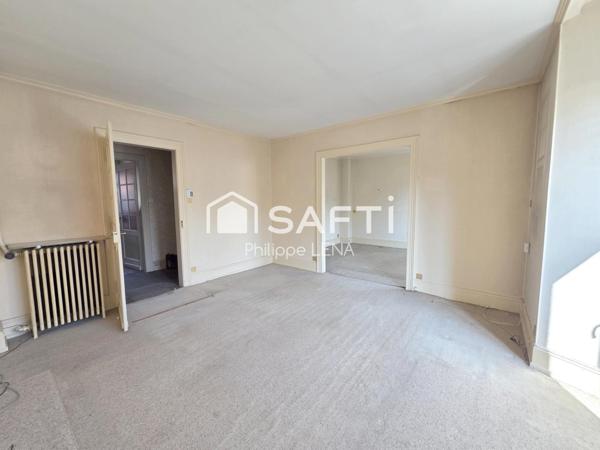 89m², lumineux, 2 chambres, garage, gros potentiel