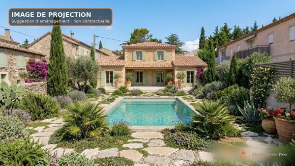 Terrain à bâtir de 828 m², plat et viabilisé, au cœur d'un village de caractère du Gard.