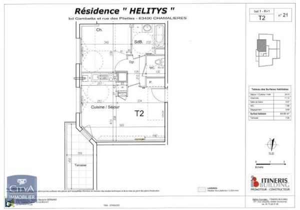 Location appartement 2 pièces de 44.95m²