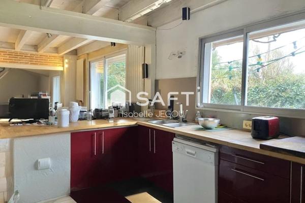 Arcachonnaise au port de Gujan-Mestras avec grand terrain au calme