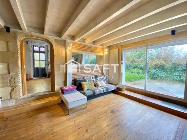 Arcachonnaise au port de Gujan-Mestras avec grand terrain au calme