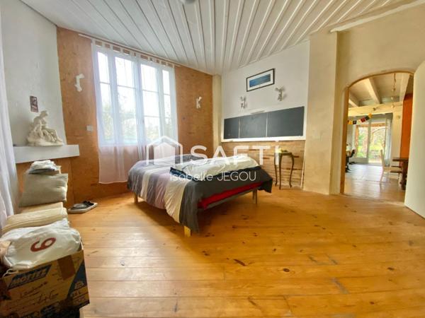 Arcachonnaise au port de Gujan-Mestras avec grand terrain au calme