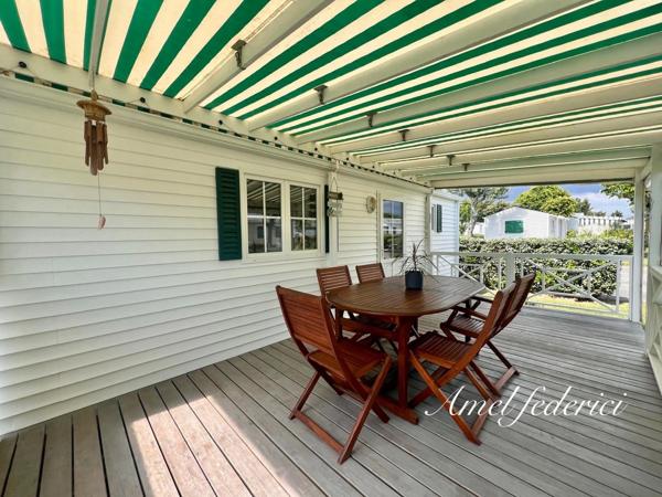 Mobile-Home - 36 m2 + 20 m2 de terrasse - sur parcelle 236 m2 - piscine privée - 5 min plage- SAINT GILLES CROIX DE VIE (85)