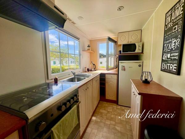 Mobile-Home - 36 m2 + 20 m2 de terrasse - sur parcelle 236 m2 - piscine privée - 5 min plage- SAINT GILLES CROIX DE VIE (85)