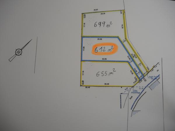 Étaules (17750) Terrain de 612 m² en centre ville