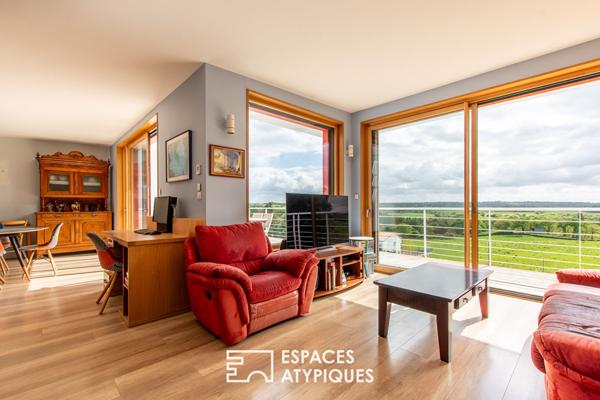 Maison contemporaine passive avec vue sur la vallée