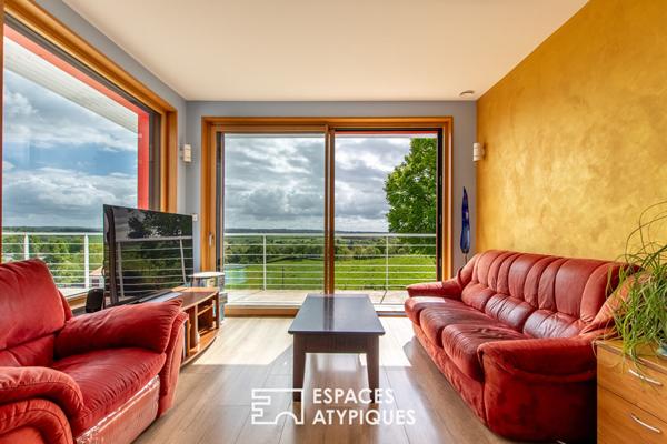 Maison contemporaine passive avec vue sur la vallée