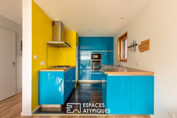 Maison contemporaine passive avec vue sur la vallée