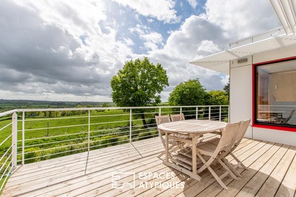 Maison contemporaine passive avec vue sur la vallée