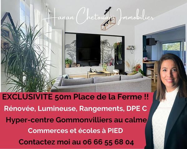 IGNY GOMMONVILLIERS  COUP DE COEUR À 50 M DE LA PLACE DE LA FERME  ZÉRO TRAVAUX !