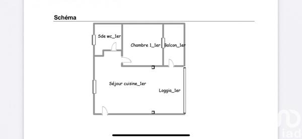 Appartement 2 pièces de 29 m² à Leucate (11370)