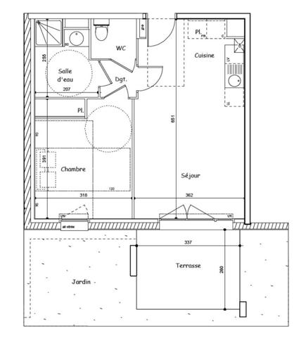 Appartement LAUNAGUET 43 m²