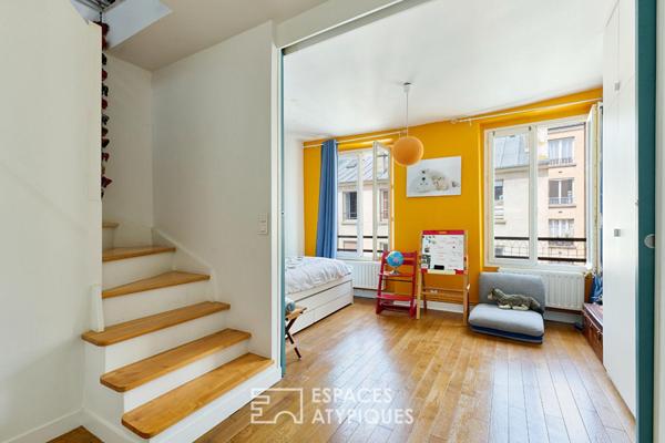 Triplex lumineux en dernier étage aux allures de maison perchée