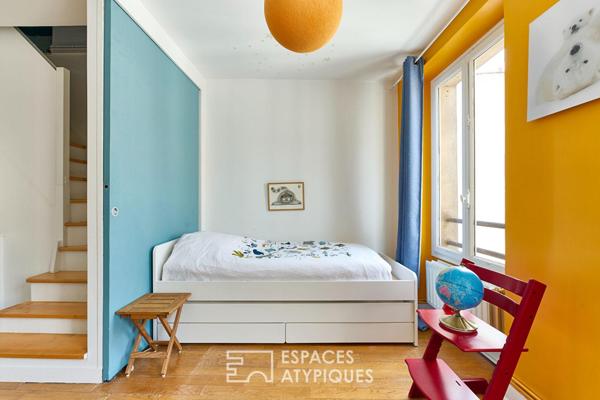 Triplex lumineux en dernier étage aux allures de maison perchée