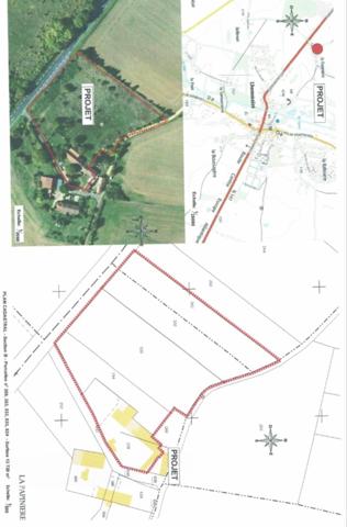 Corps de ferme 500m2 sur un terrain clos 1.5 ha