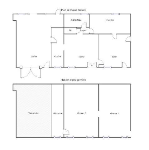 Corps de ferme 500m2 sur un terrain clos 1.5 ha