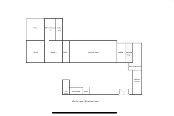 Corps de ferme 500m2 sur un terrain clos 1.5 ha